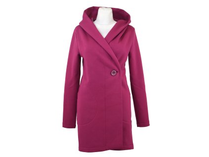 Mikinový kabátek - fuchsiový