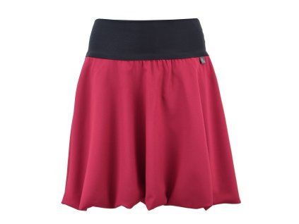 Půlkolová sukně - balonová - náplet - malinová