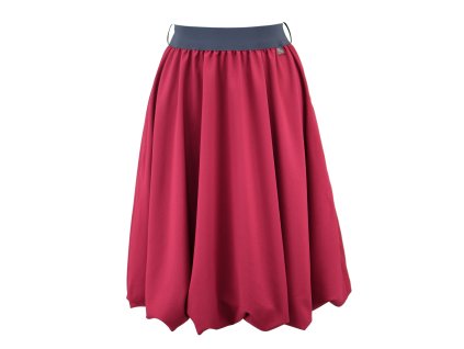 Půlkolová sukně - balonová - malinová