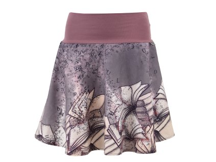 Půlkolová sukně - náplet - kouzlo knih