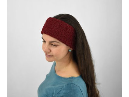 Čelenka - buklé - vínová