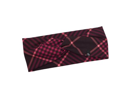 Látková čelenka - fialová kostka