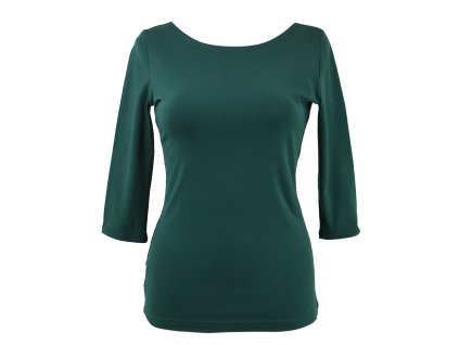 Tričko 3/4 rukáv - lahvově zelené