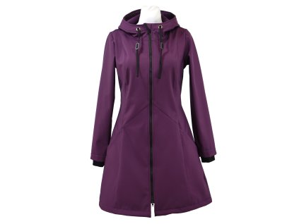 Softshellový kabát - áčkový - ostružinový