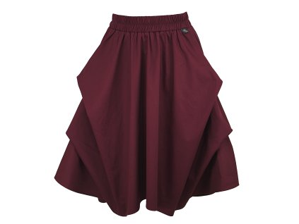 Sukně DUBAJ - bordó - s podšívkou