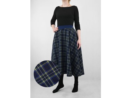 Midi sukně - guma - neonová kostka II.JAKOST