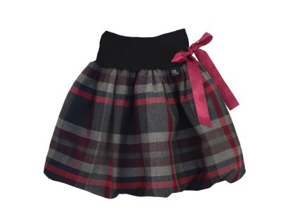 Dětská sukně - šedá kostka