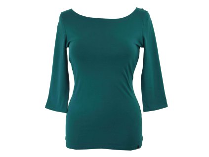 Tričko 3/4 rukáv - světle smaragdové