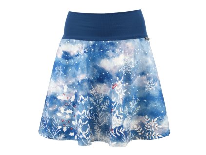 Půlkolová sukně - náplet - vánoční větvičky B II.JAKOST