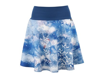 Půlkolová sukně - náplet - vánoční větvičky A II.JAKOST