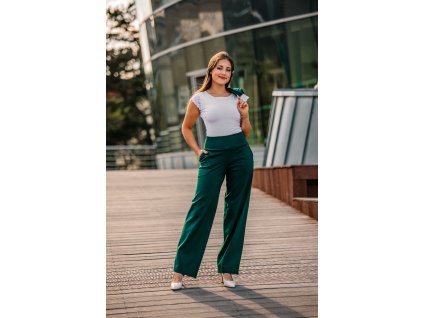 Kalhoty silnější - tmavě zelené - prodloužená délka