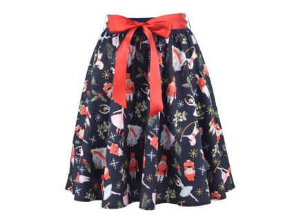 Půlkolová sukně - guma - Louskáček