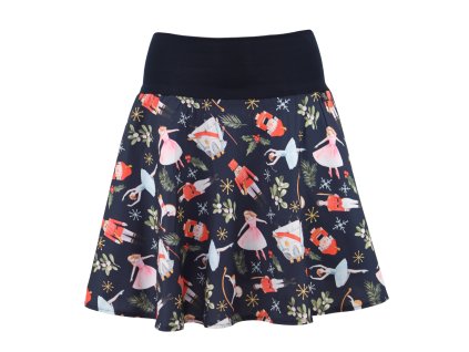 Půlkolová sukně - náplet - Louskáček