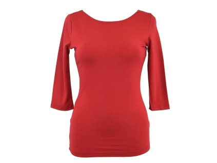 Tričko 3/4 rukáv - tmavší červené