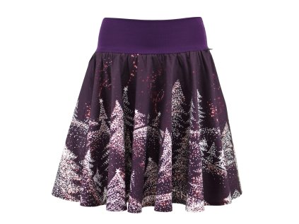 Kolová sukně - náplet - vánoční fialová