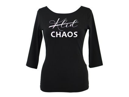 Tričko 3/4 rukáv - černé - klid/chaos