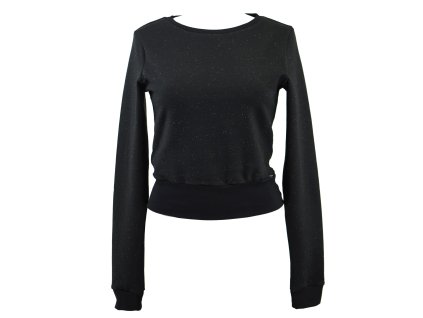 Mikina krátká - černá s nopky II.JAKOST