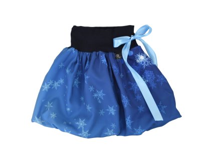 Dětská sukně - modré vločky