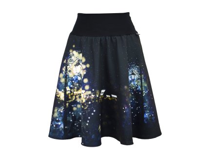 Půlkolová sukně - náplet - pod lampou 2