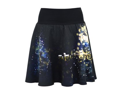 Půlkolová sukně - náplet - pod lampou