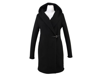 Kabát se sponou - černý II.JAKOST