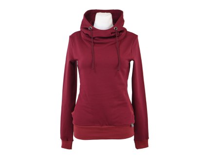 Mikina s kapucí - granátová