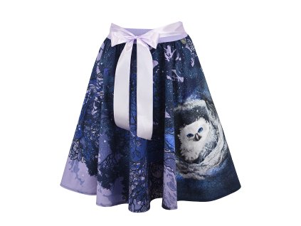 Půlkolová sukně - guma - moudrá sova