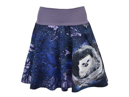 Půlkolová sukně - náplet - moudrá sova