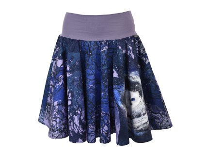 Kolová sukně - náplet - moudrá sova