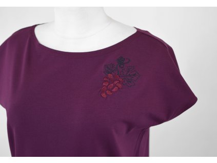 Tričko oversize - víno