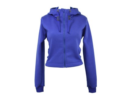 Krátká mikina na zip - královsky modrá II.JAKOST
