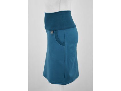 Pouzdrová sukně - petrolejová