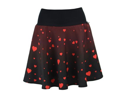 Půlkolová sukně - náplet - srdíčková II.JAKOST