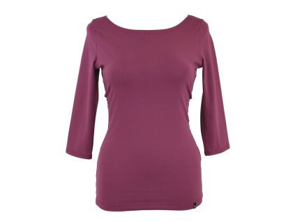 Tričko 3/4 rukáv - fuchsiové - GOTS