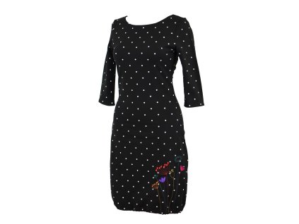 Šaty 3/4 rukáv - barevná louka