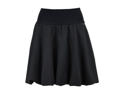 Půlkolová sukně - balonová - náplet - černá