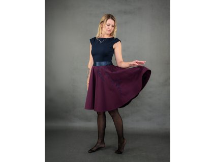 Kolové šaty - lístečky II.JAKOST