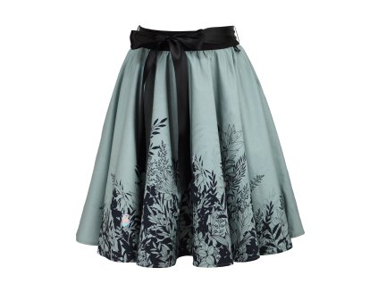 Kolová sukně - guma - ptačí setkání