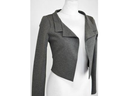 Krátké sáčko - šedý melír 2