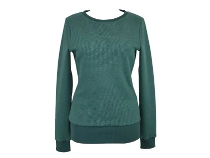 Mikina - vzor - šedozelená