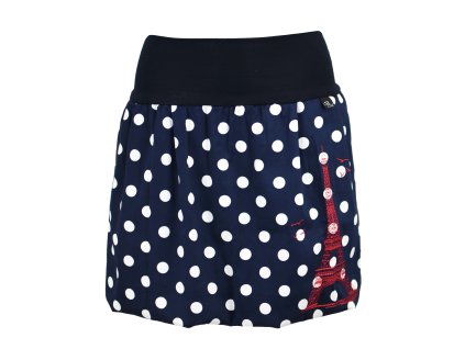 Balónová sukně - tmavě modrá a bílý puntík - Eiffelovka