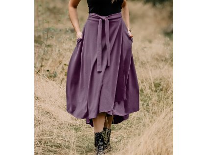 Zavinovací sukně - levandulová II.JAKOST