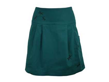 Sukně s pevným pasem - zelená