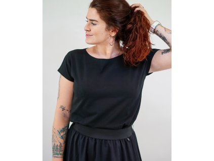 Tričko oversize - černé