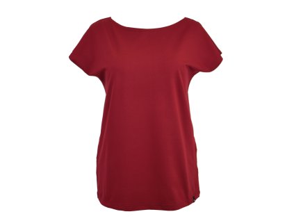 Tričko oversize - bordó