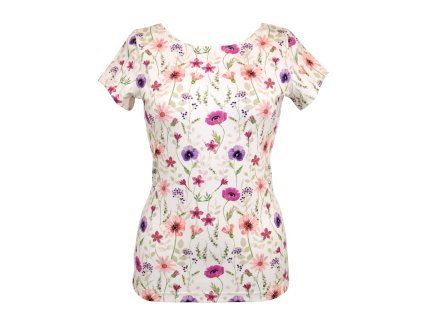 Tričko - světlé - rozkvetlé