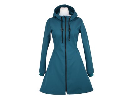 Softshellový kabát - půlkolový - petrolejový