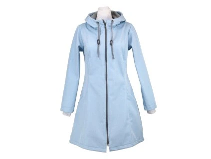 Softshellový kabát - áčkový - světle modrý - vzor