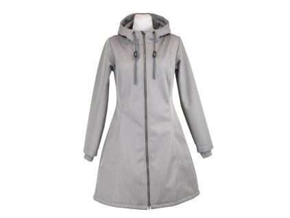 Softshellový kabát - áčkový - světle šedý - vzor II.JAKOST