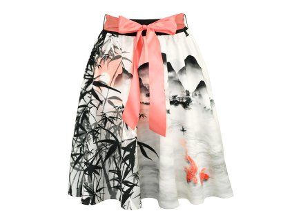 Půlkolová sukně - guma - Japonsko